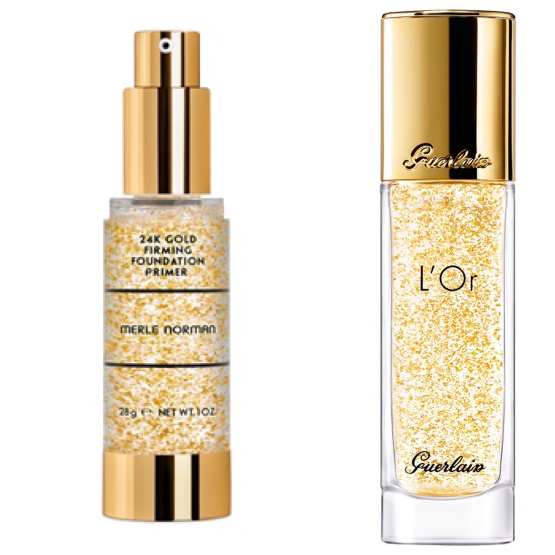 Merle Norman 24k Primer VS Guerlain 24K Gold Radiance Primer