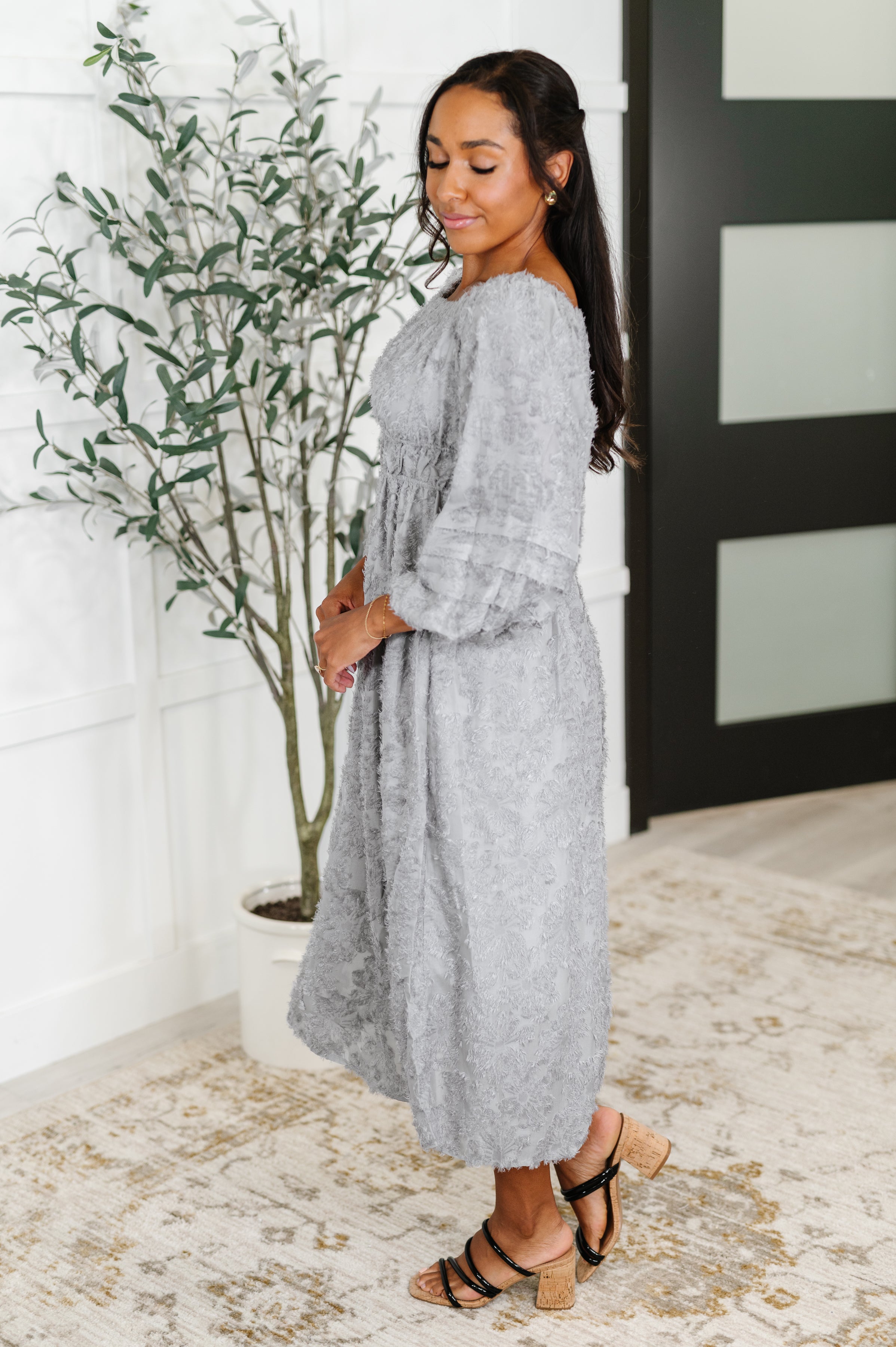 All Is Well Dress In Opal Gray