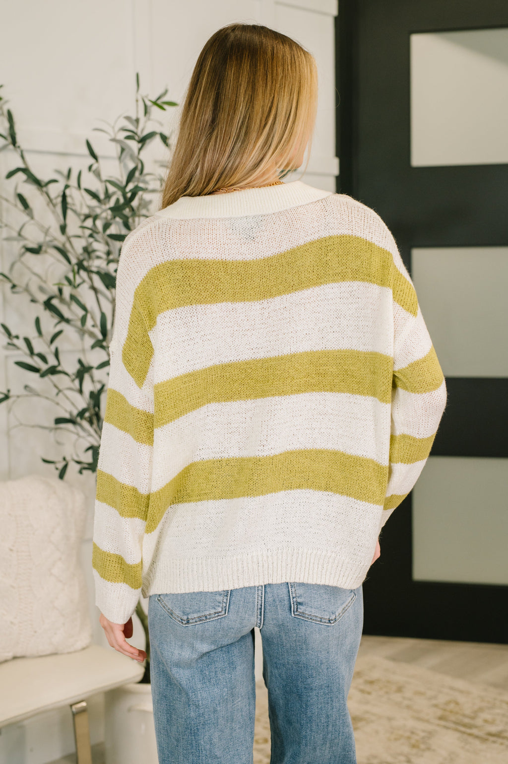 As Long As You're Mine Loose Knit Collared Top
