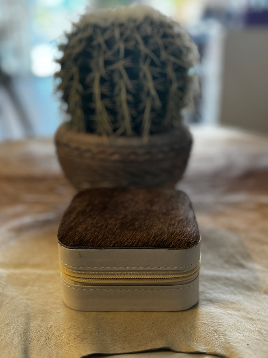 Cowhide Jewelry Box