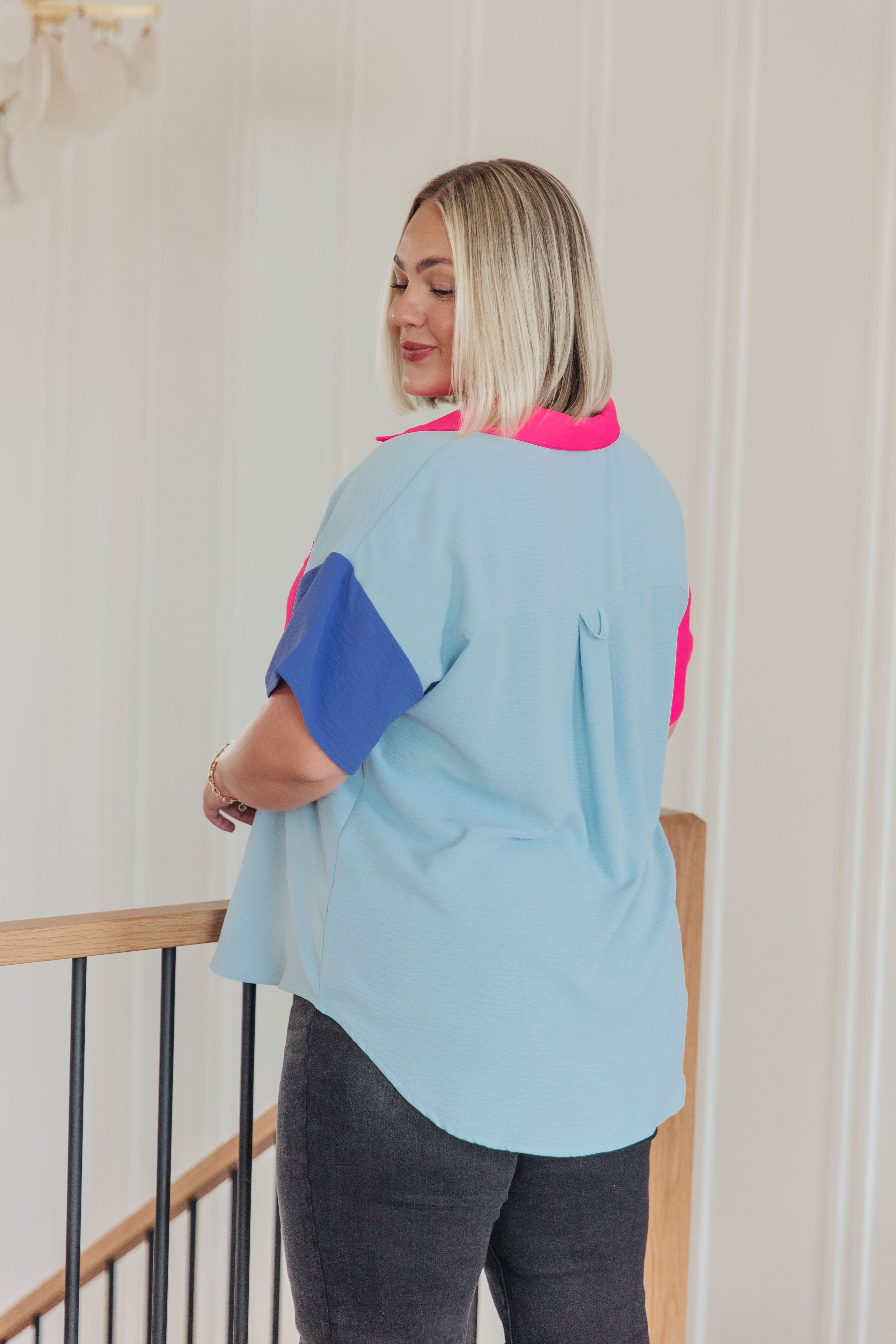 Color Me Cool Color Block Top