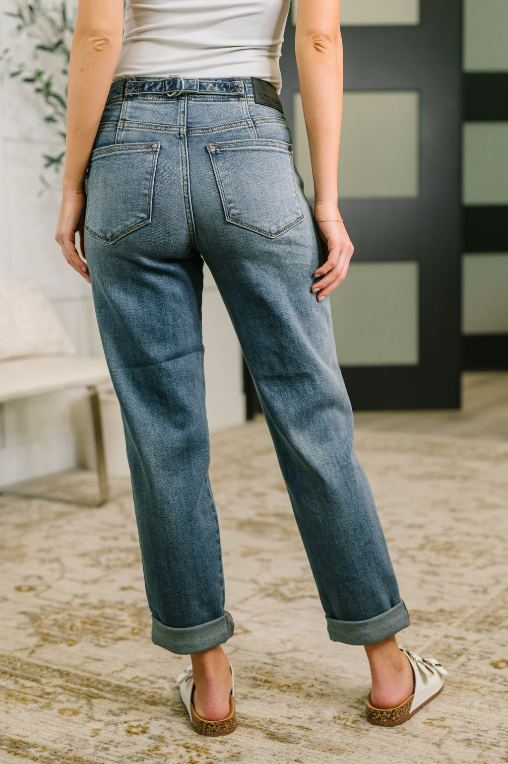 Doris Mid Rise Boyfriend with Adjustable Back Tab + Hollywood WB
