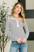 I Know What I Want Long Sleeve Henley Top- 8/27/2026