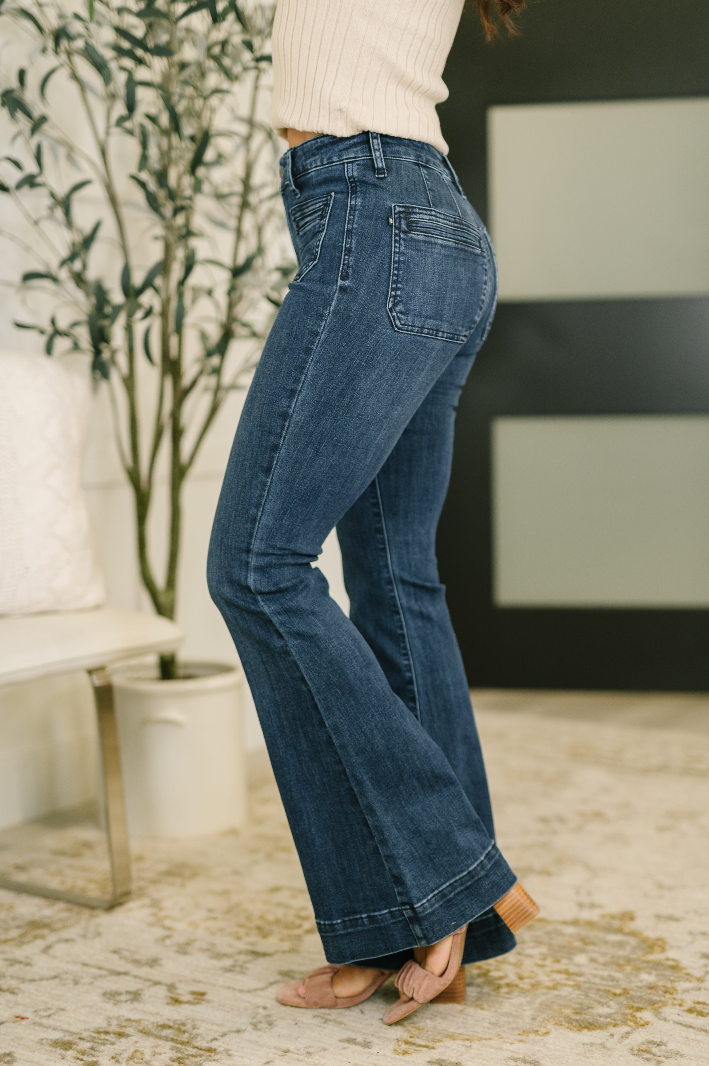 Mackenzie High Waist Flare with Vintage Pocket