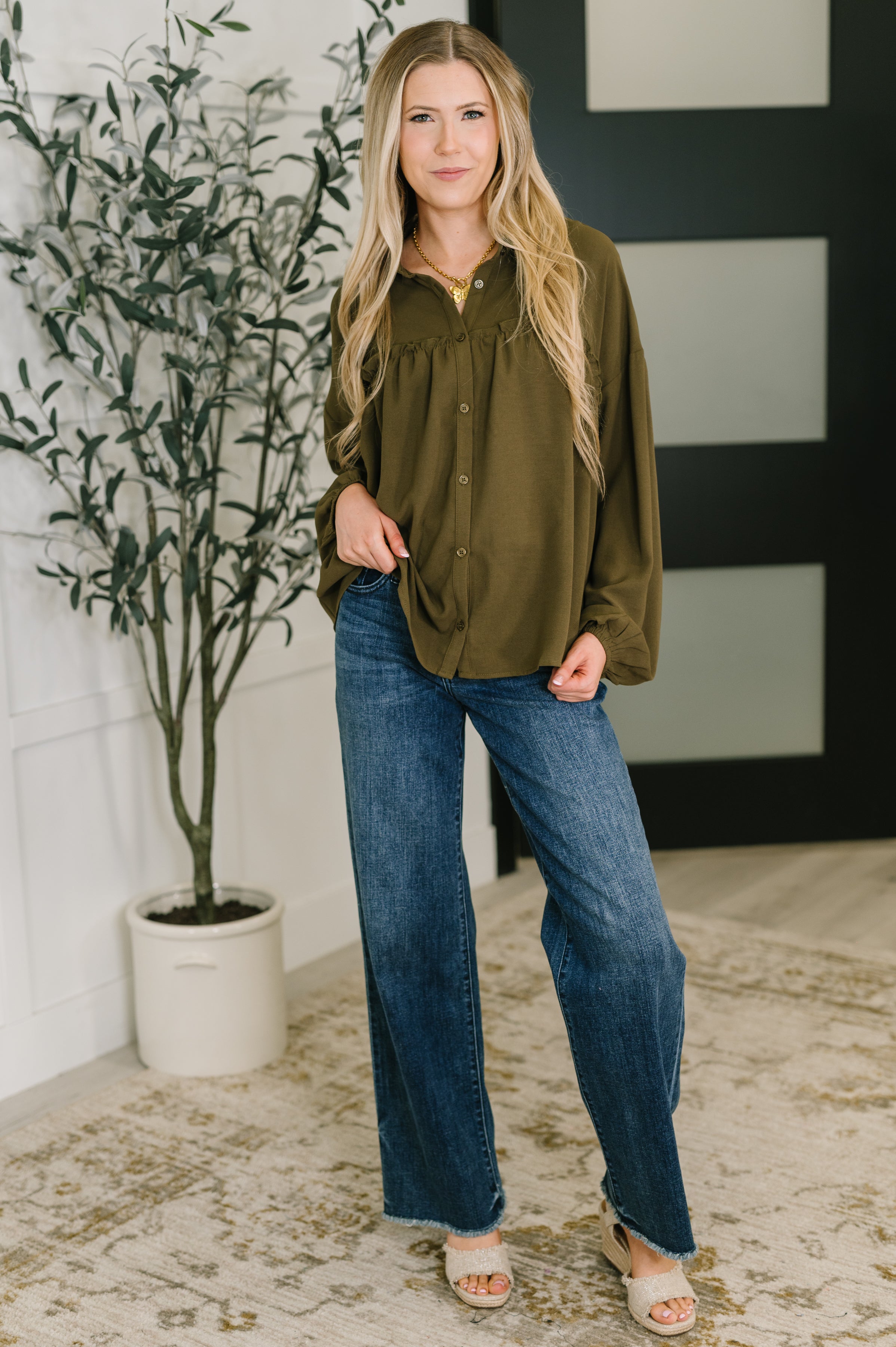 She's Got A Way Button Down Blouse