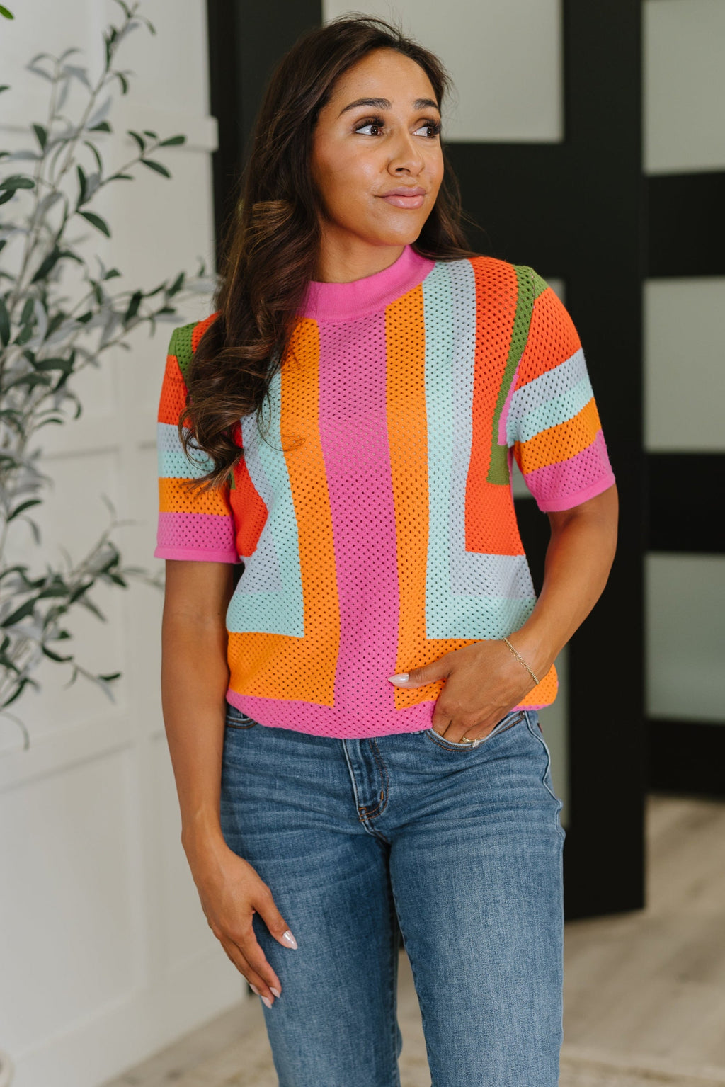 Sunset Stitch Knit Top