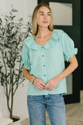 Wherever the Wind Blows Balloon Sleeve Blouse