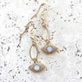 Eye earring opal