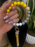 Multi Color Beaded Bangle Keychain