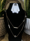 Gold Bling Bar Necklace