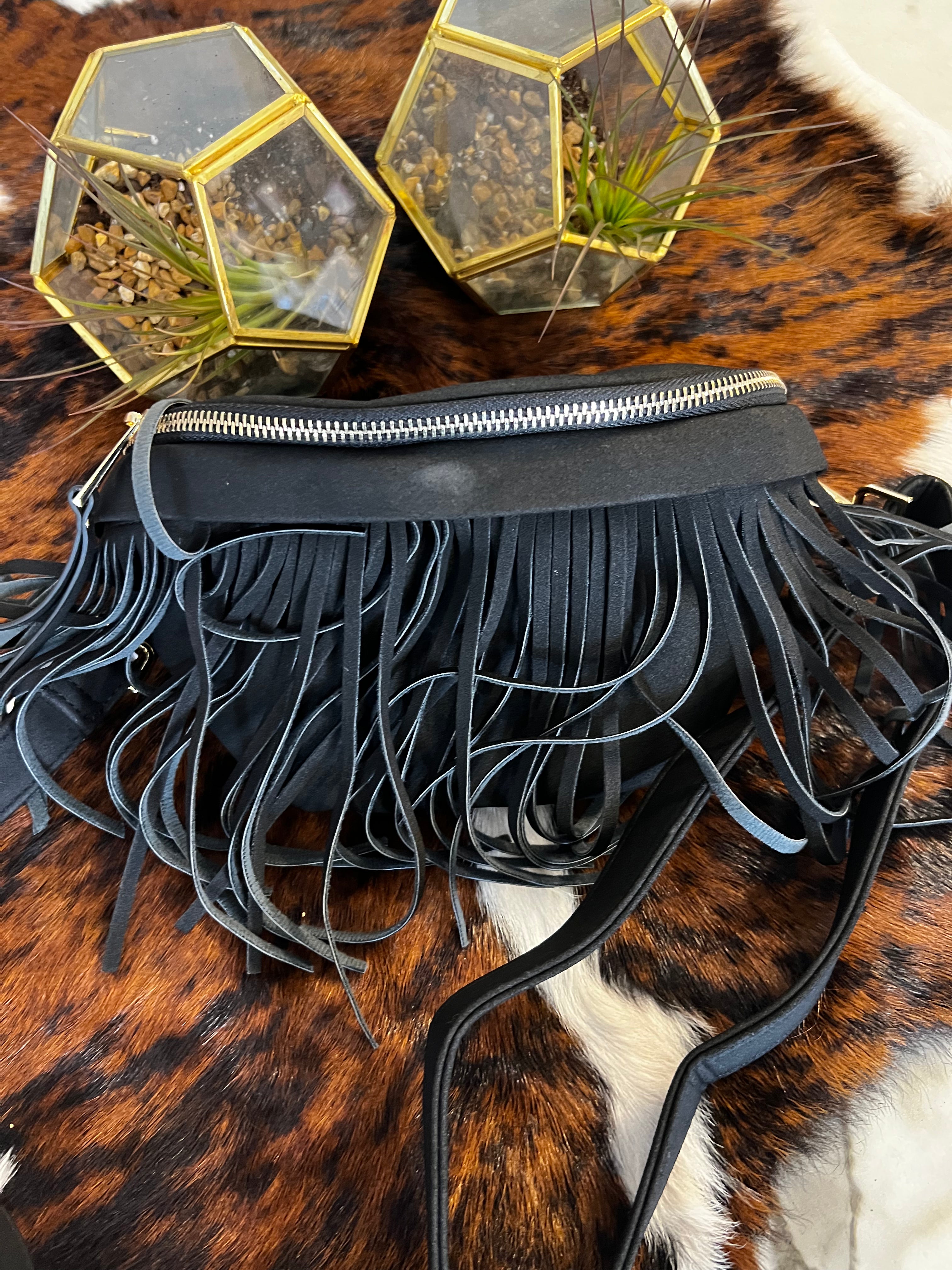 Leather Removable Fringe Bum Bag