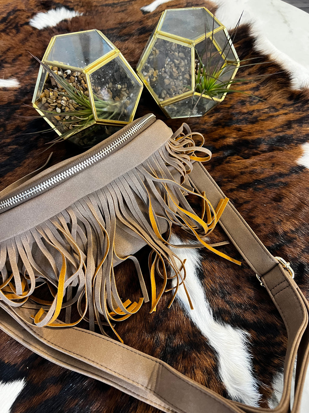 Leather Removable Fringe Bum Bag